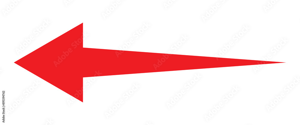 Red long arrow icon pointing left Red long arrow icon pointing left