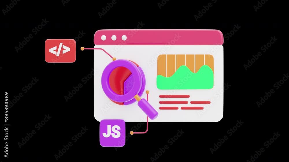 3D Animation of Web Page Analysis Improves Performance | Alpha Channel 3D Animation of Web Page Analysis Improves Performance | Alpha Channel