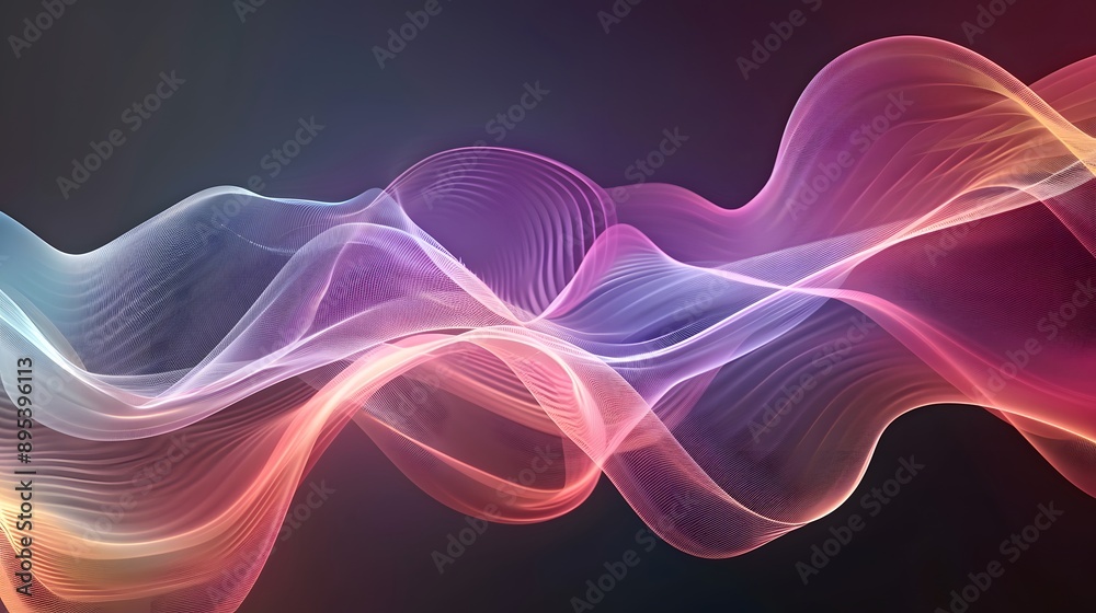 Abstract Waveforms: A modern abstract background with smooth waveforms and gradient colors. Abstract Waveforms: A modern abstract background with smooth waveforms and gradient colors.