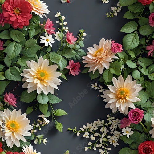 Vibrant Flower Bouquet - Seamless Pattern for Creative Projects