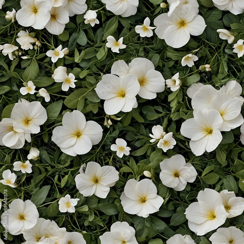 White Flower Photograph with a Seamless Pattern