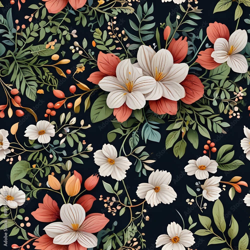 Floral Seamless Pattern Floral Seamless Pattern