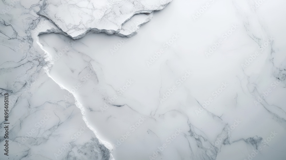 Obraz premium A white marble countertop with a crack in it