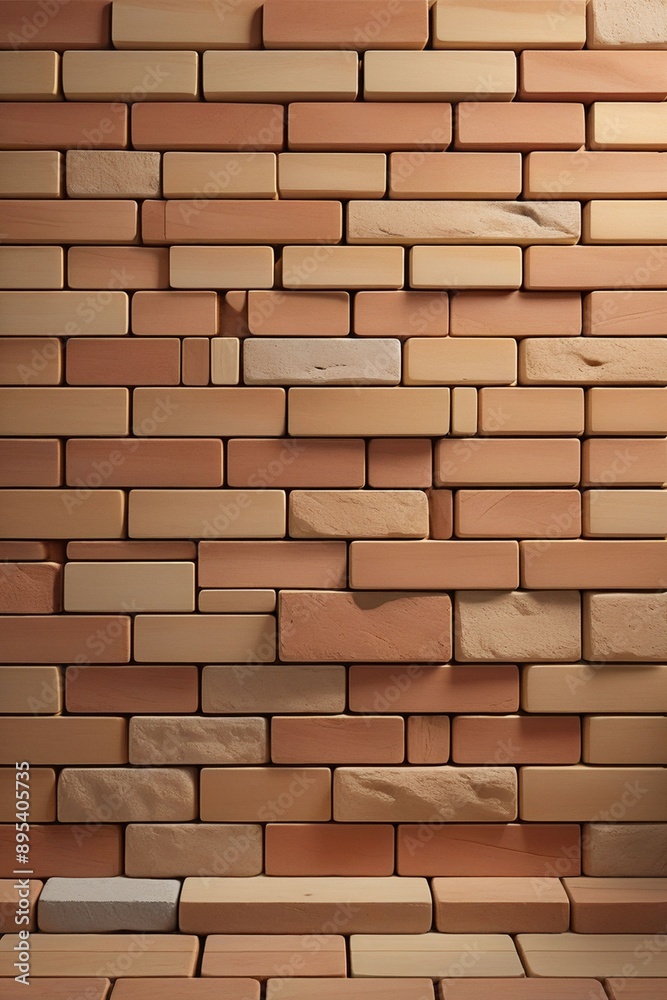 Obraz premium Dark wooden bricks wall, vertical composition