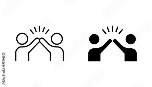 group happy people icon set, party friends, joy expression feeling, vector illustration on white background