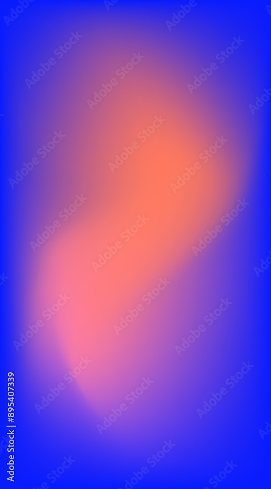 Fototapeta premium Abstract gradient mesh background blending blue and orange for flyer post cover template design