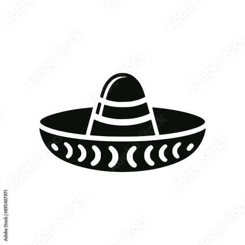 simple sombrero hat traditional logo vector illustration template design