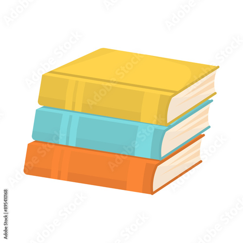 Stack of books on isolated background.Books icon.Vector.