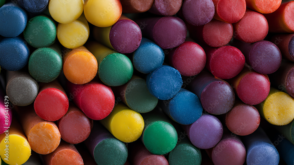 Artistic Abundance - Close-Up of Colorful Crayons
