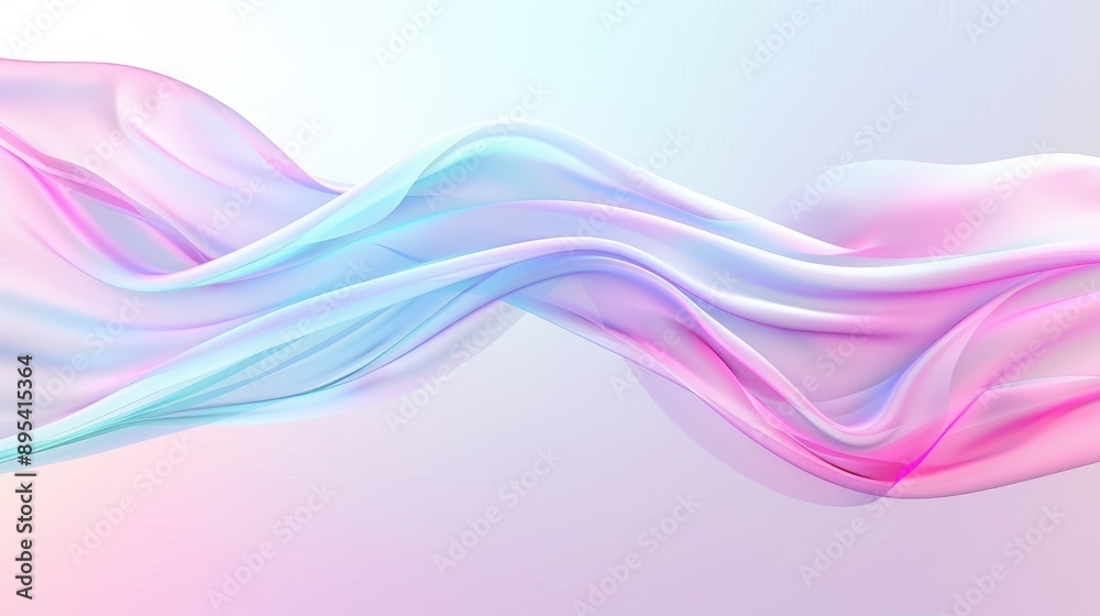 A long, flowing, colorful, and soft-looking piece of fabric A long, flowing, colorful, and soft-looking piece of fabric