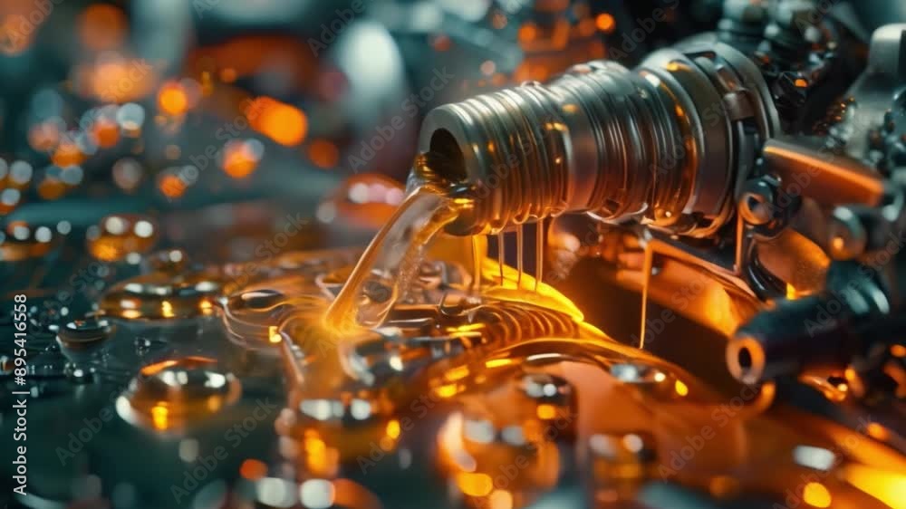 A 3D model of a car engine illustrating the meticulous application of ...
