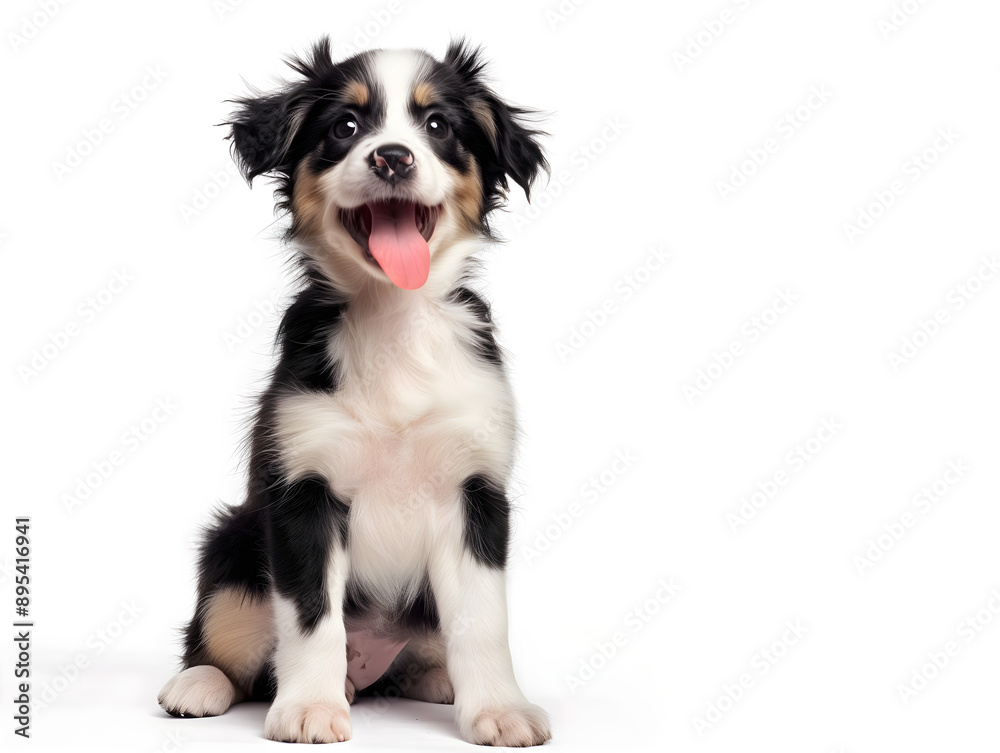border collie puppy, white background border collie puppy, white background
