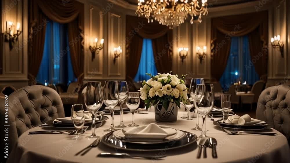 table set for a wedding reception table set for a wedding reception