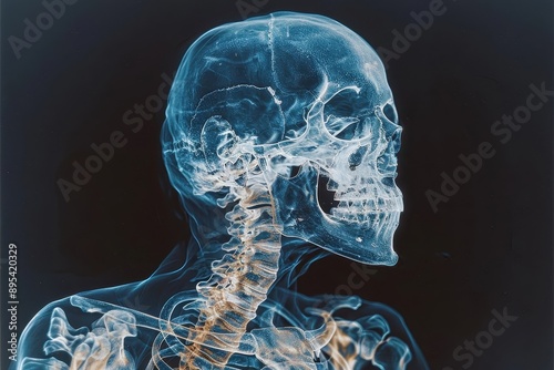 X-ray highlights the intricate beauty of the human skeleton.