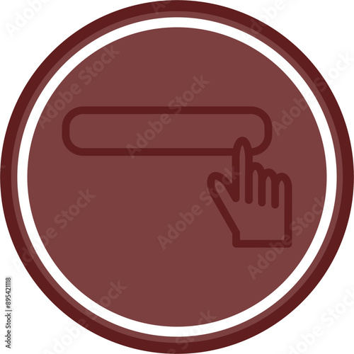 Feature Snippet Vector Line Double Circle Maroon