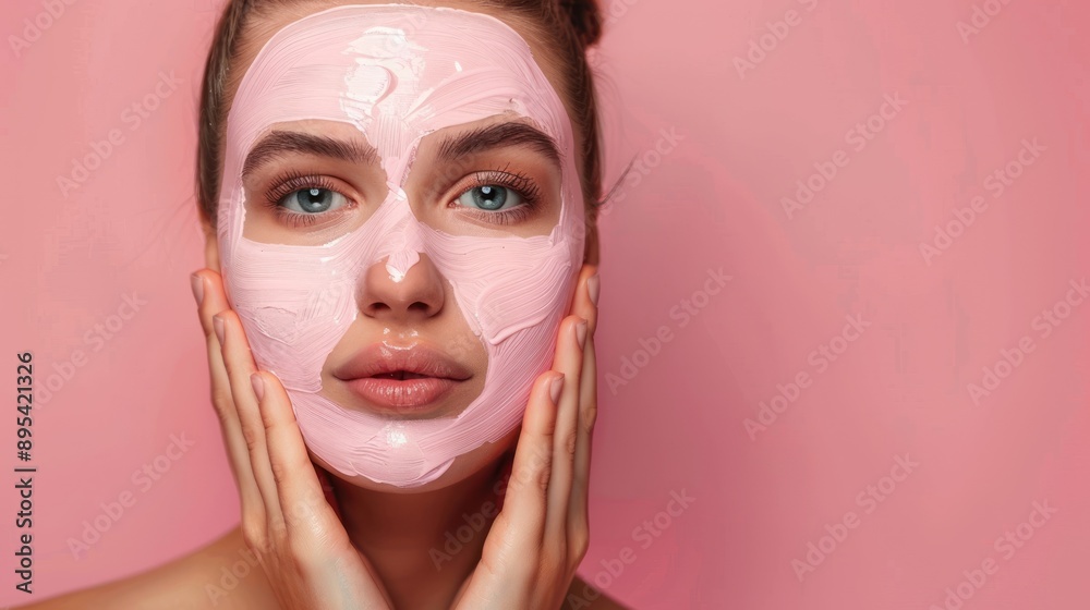 woman using mask skin care product woman using mask skin care product