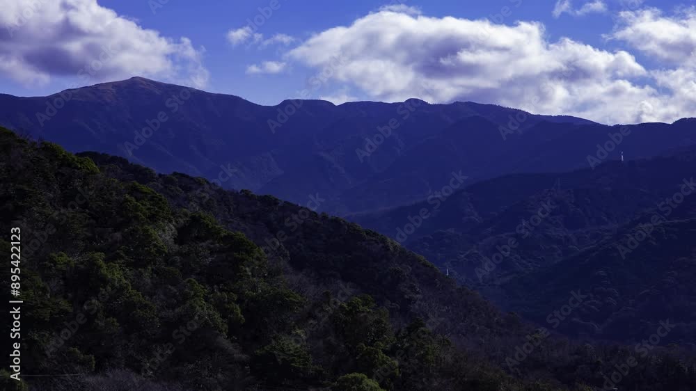 A timelapse of cloud at the mountain in Izu Shizuoka panning A timelapse of cloud at the mountain in Izu Shizuoka panning