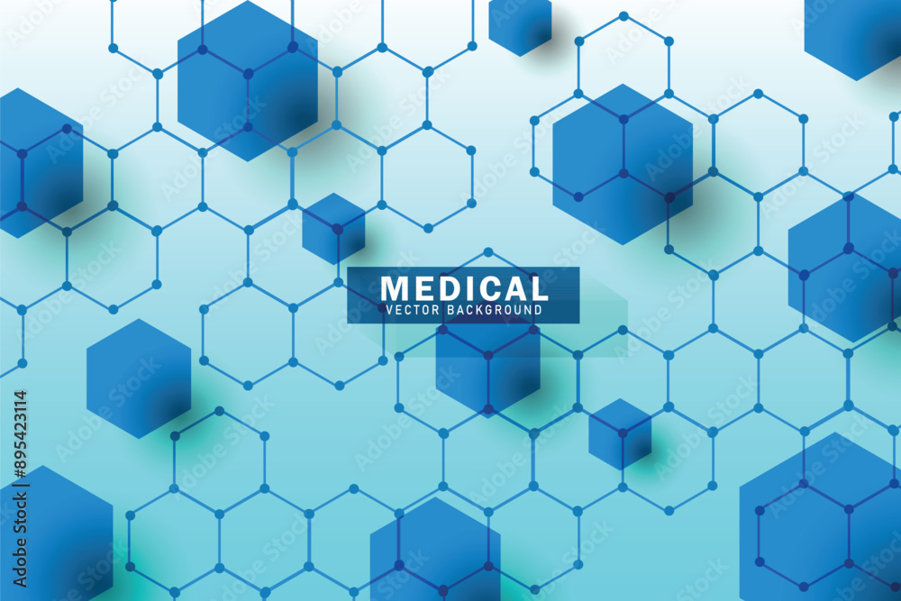 Digital technology background. Abstract hexagons background with lines and dots. Design for science, medicine or technology Digital technology background. Abstract hexagons background with lines and dots. Design for science, medicine or technology