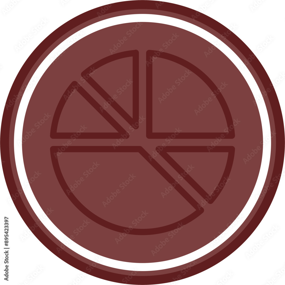 Pie Chart Vector Line Maroon Circle Maroon Pie Chart Vector Line Maroon Circle Maroon