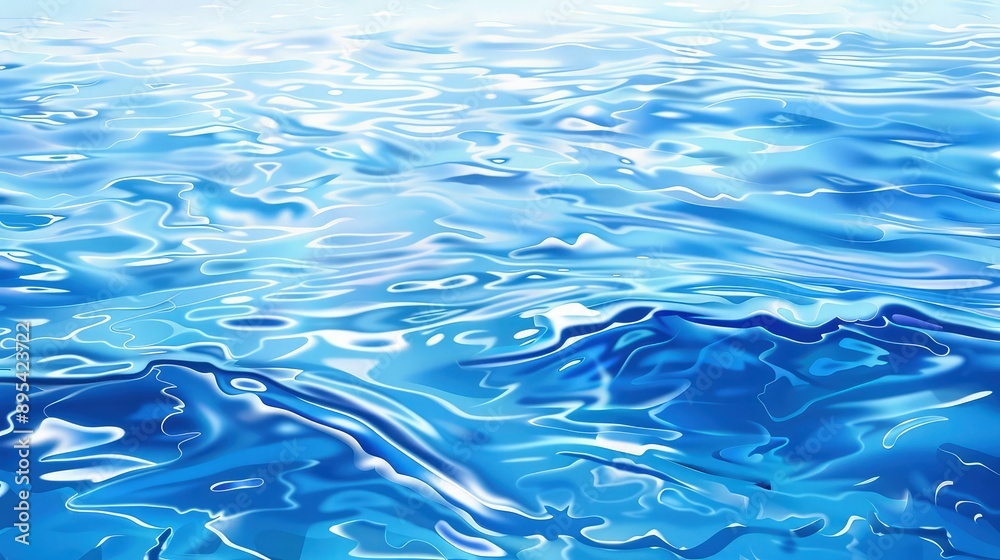 Vector background with blue water surface Vector background with blue water surface