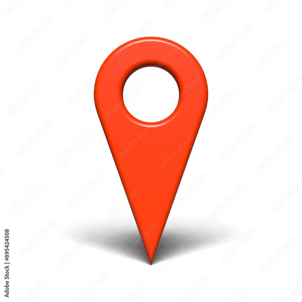 Plastic 3D pin point marker render illustration. Plastic 3D pin point marker render illustration.