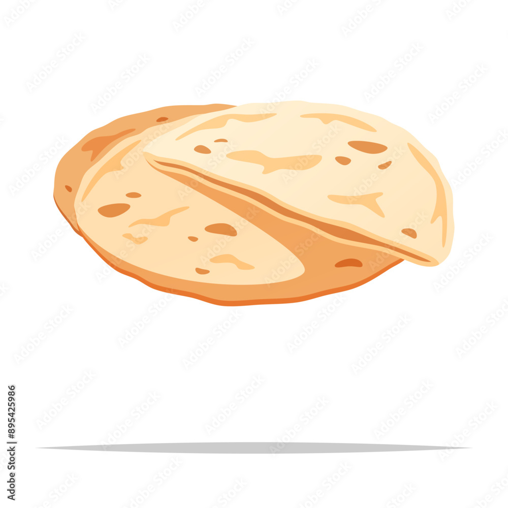 Pita bread vector isolated illustration Pita bread vector isolated illustration