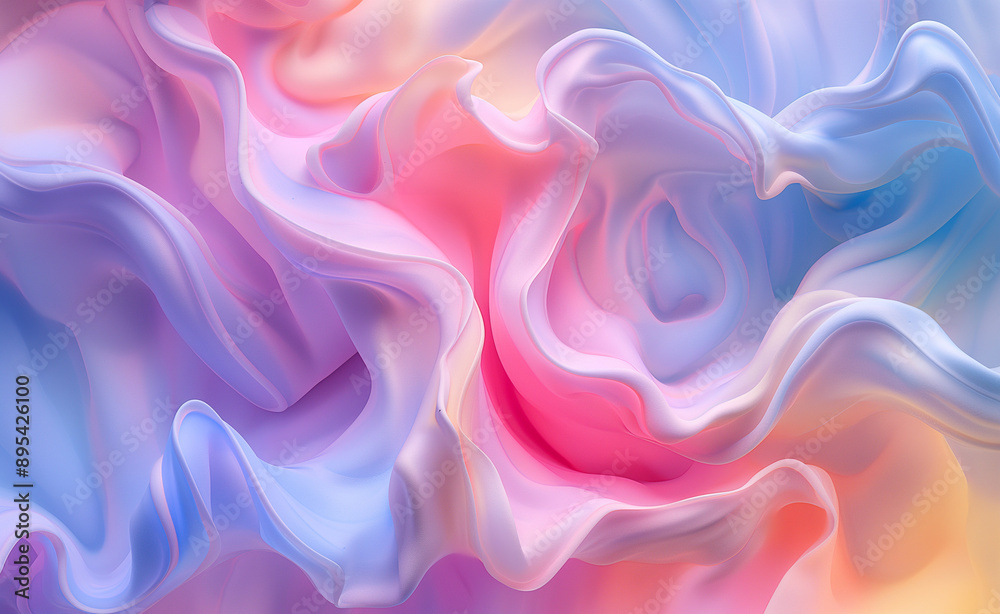 A colorful swirl of pastel fabric, creating a soft and dreamy abstract pattern in pink, blue, and cream hues.
A colorful swirl of pastel fabric, creating a soft and dreamy abstract pattern in pink, blue, and cream hues.