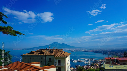 Beautiful sunny stret view from Vico Equence, IItaly photo