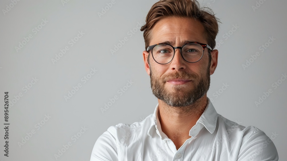Professional Environmental Management Officer Facing Camera on White Background, Half Body Premium Shot Professional Environmental Management Officer Facing Camera on White Background, Half Body Premium Shot