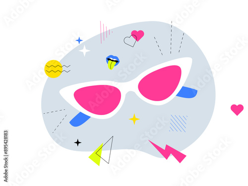 90's nostalgia vector illustration