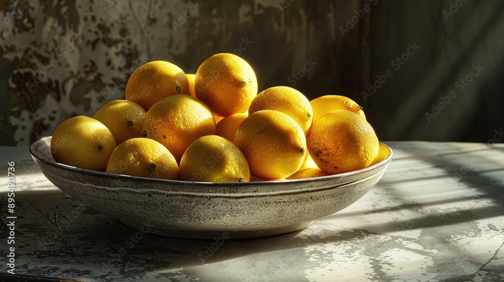 A bowl of lemons photographed A bowl of lemons photographed