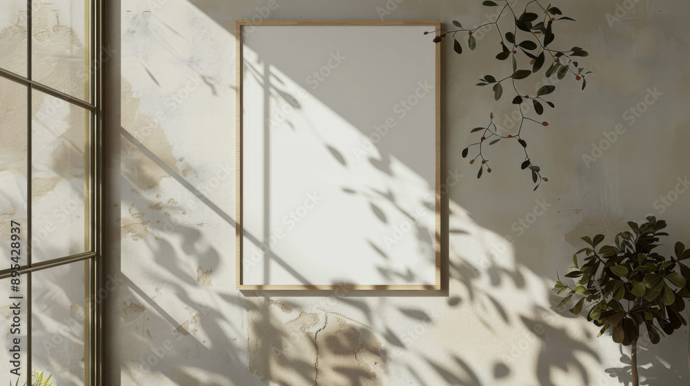 Naklejka premium Script's Subtle Spotlight: A Minimalist Poster's Sanctuary Awaits