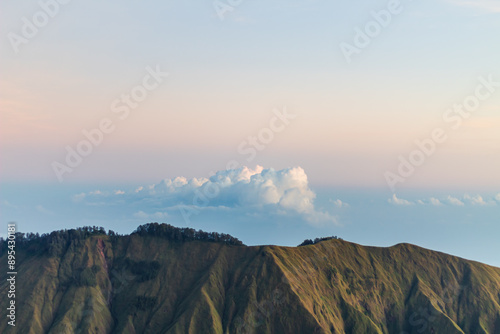 Mountain view in Sembalun village in the morning