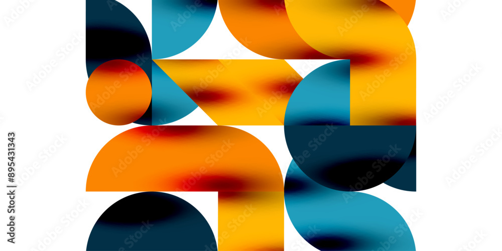 Tech minimal circular shapes geometric art. Vector modern circles Tech minimal circular shapes geometric art. Vector modern circles