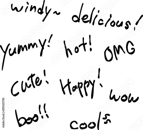 Stylish hand drawn letter set.