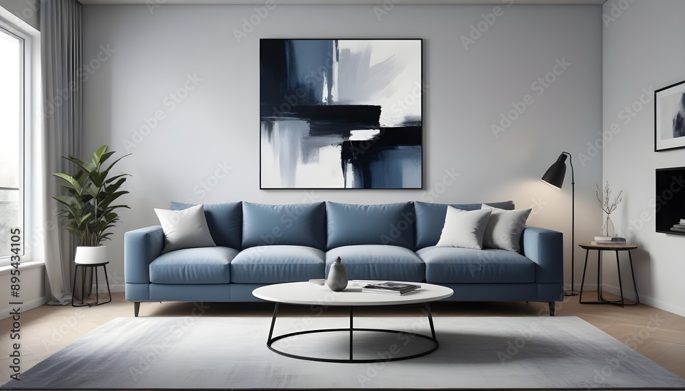 Fototapeta premium Photo interior modern design room 3d illustration