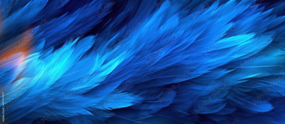 Abstract Blue Feather Pattern Abstract Blue Feather Pattern