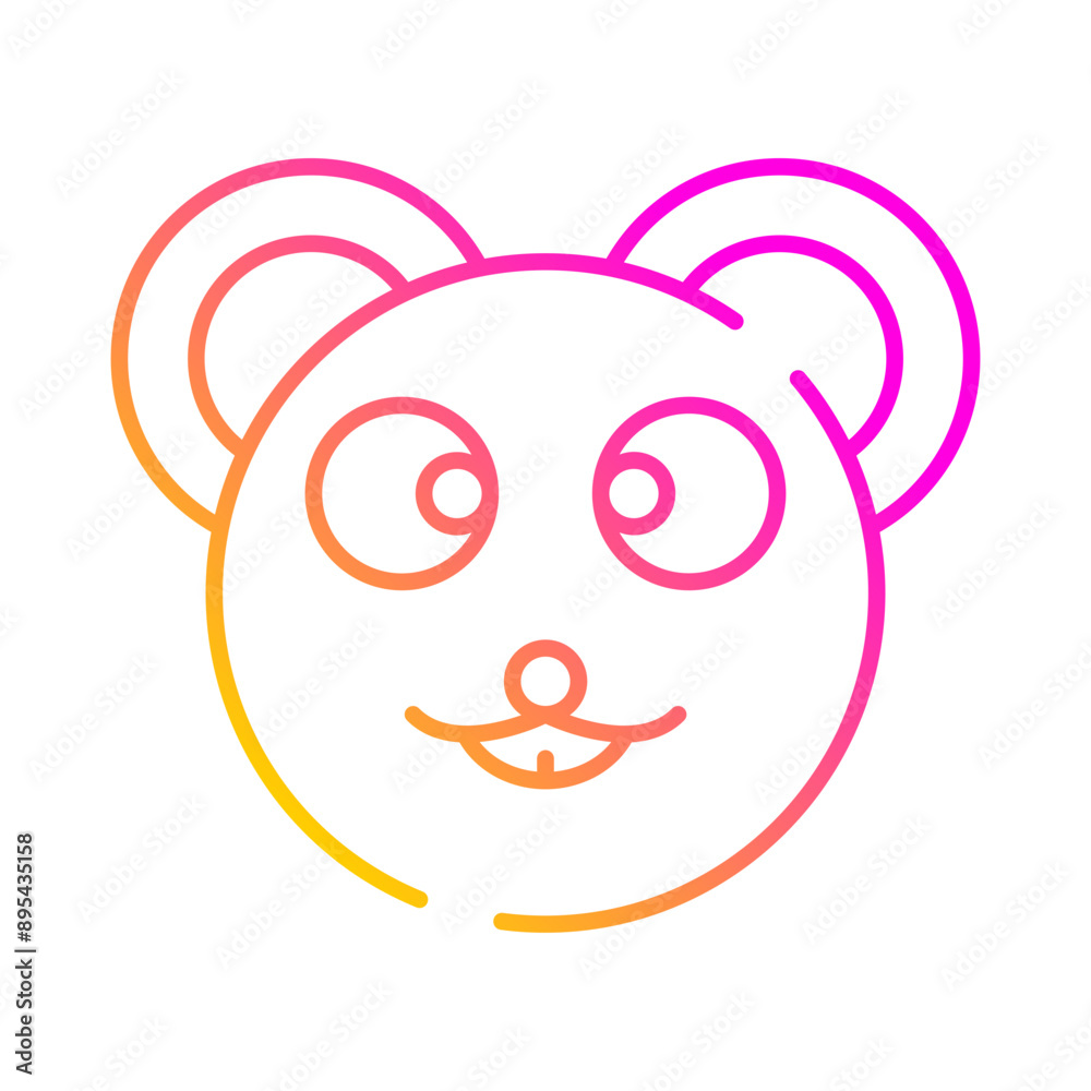 Obraz premium Bear emoji icon