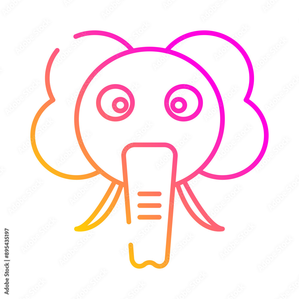 Fototapeta premium Elephant emoji icon