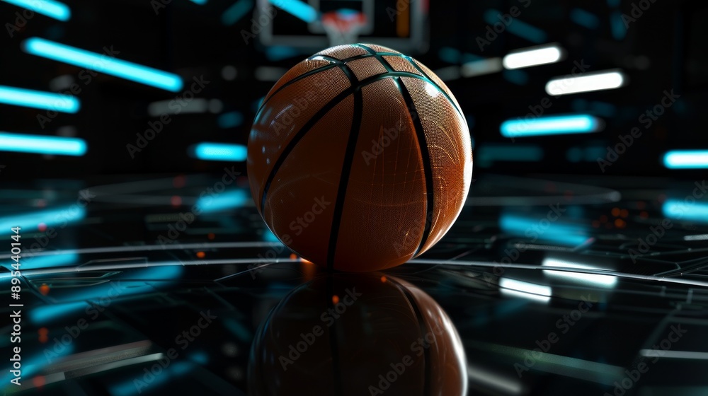 Basketball on a Futuristic Court Basketball on a Futuristic Court