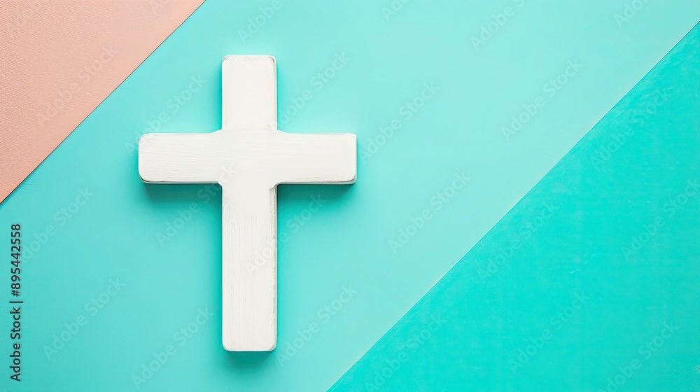 Obraz premium cross set against a nature background