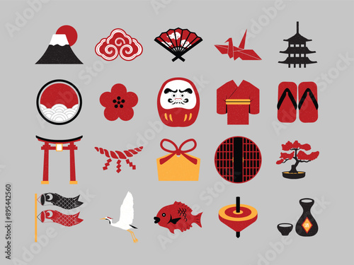 Japanese New Year Vector Set