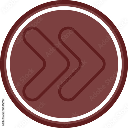 forward Vector Line Double Circle Maroon