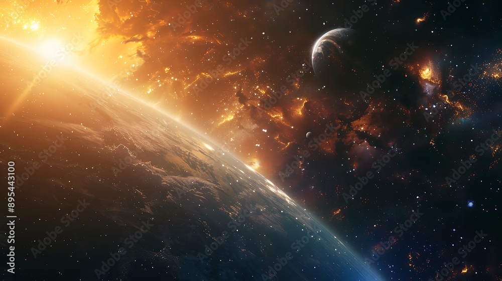 Obraz premium Cosmic Landscape: A Journey Through the Stars