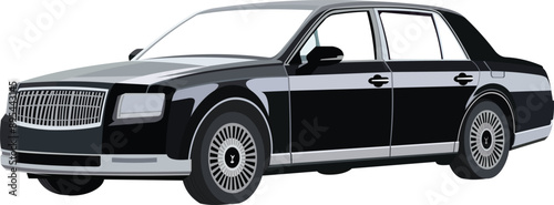 black classic sedan.eps