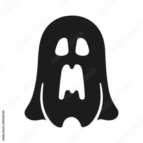 A Halloween ghost silhouette vector