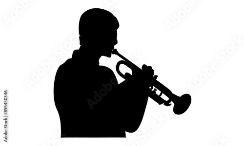 silhouette of saxophone player vector illustration