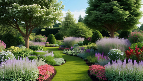 English garden style landscape design model