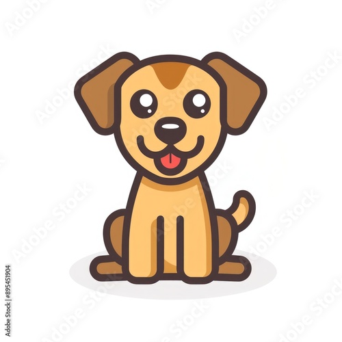 Wallpaper Mural A Playful Dog Icon in Minimalist Style | Website Design Element on White Background Torontodigital.ca