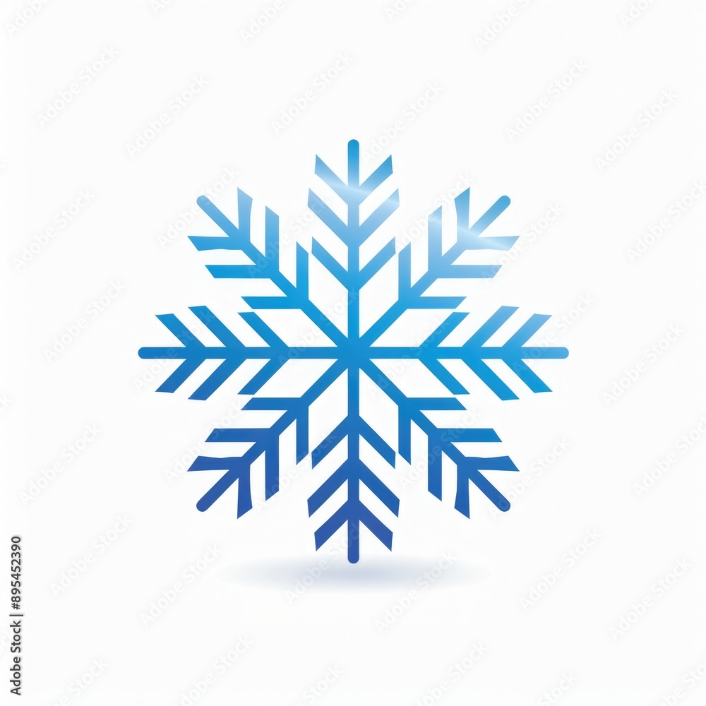 Snowflake Icon Illustration on White Background Snowflake Icon Illustration on White Background